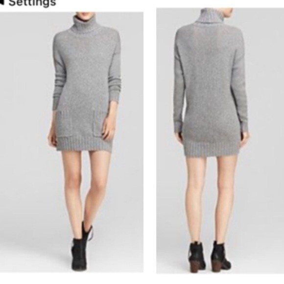 Joie Shera Wool and Cashmere Sweater Dress in Heather Grey M NWOT - Picture 2 of 12